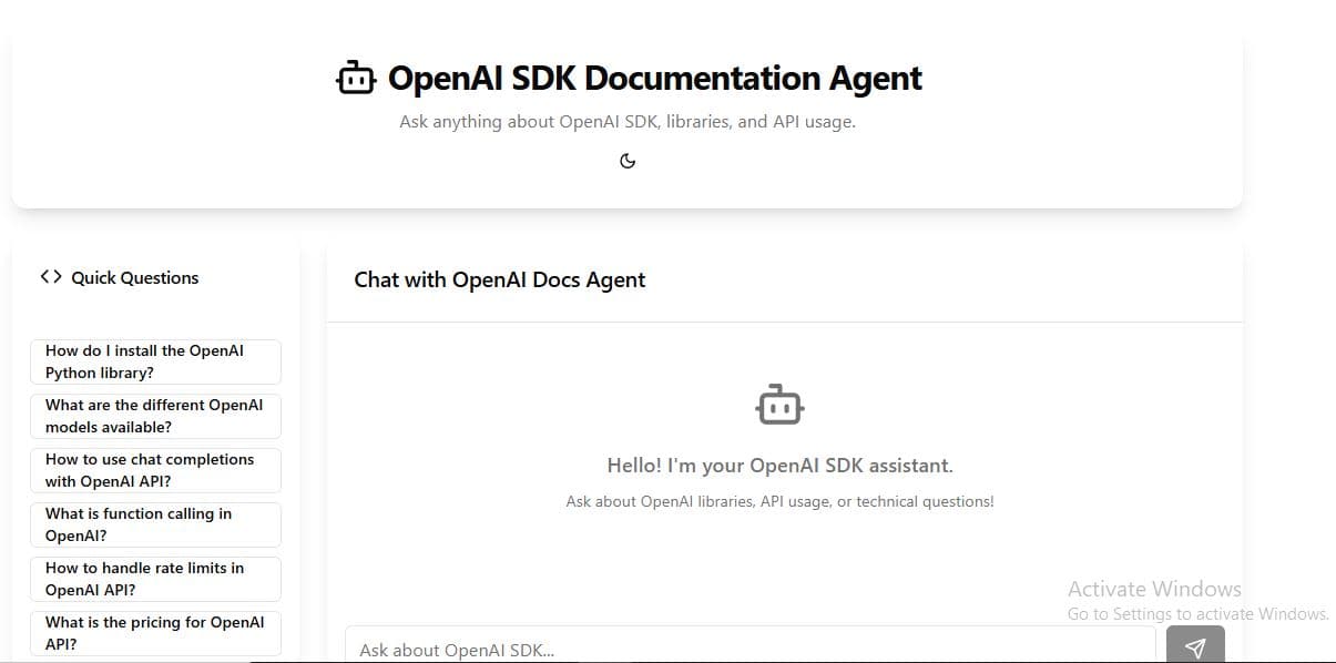 OpenAI SDK Agent